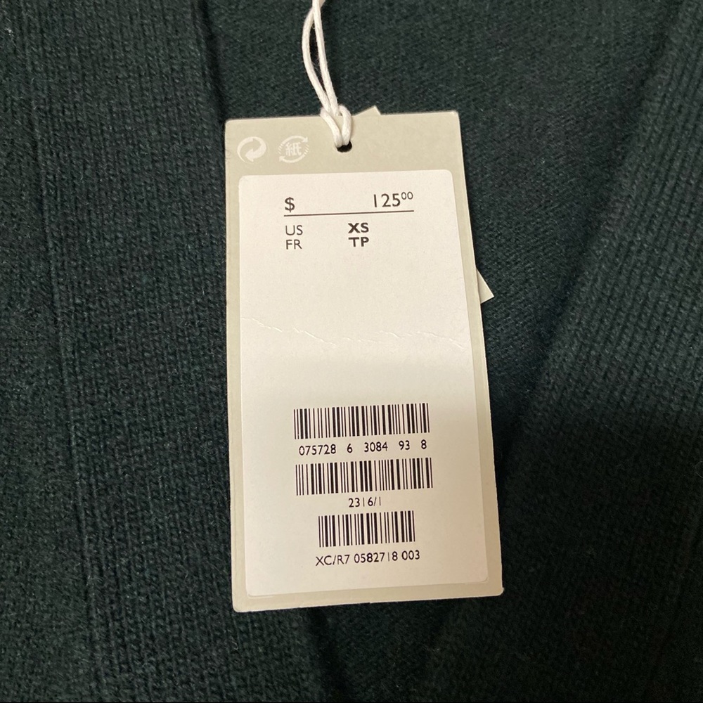 SOLD! New COS Women’s Lambswool Oversized Cardigan Green Size XS - Picture 5 of 10